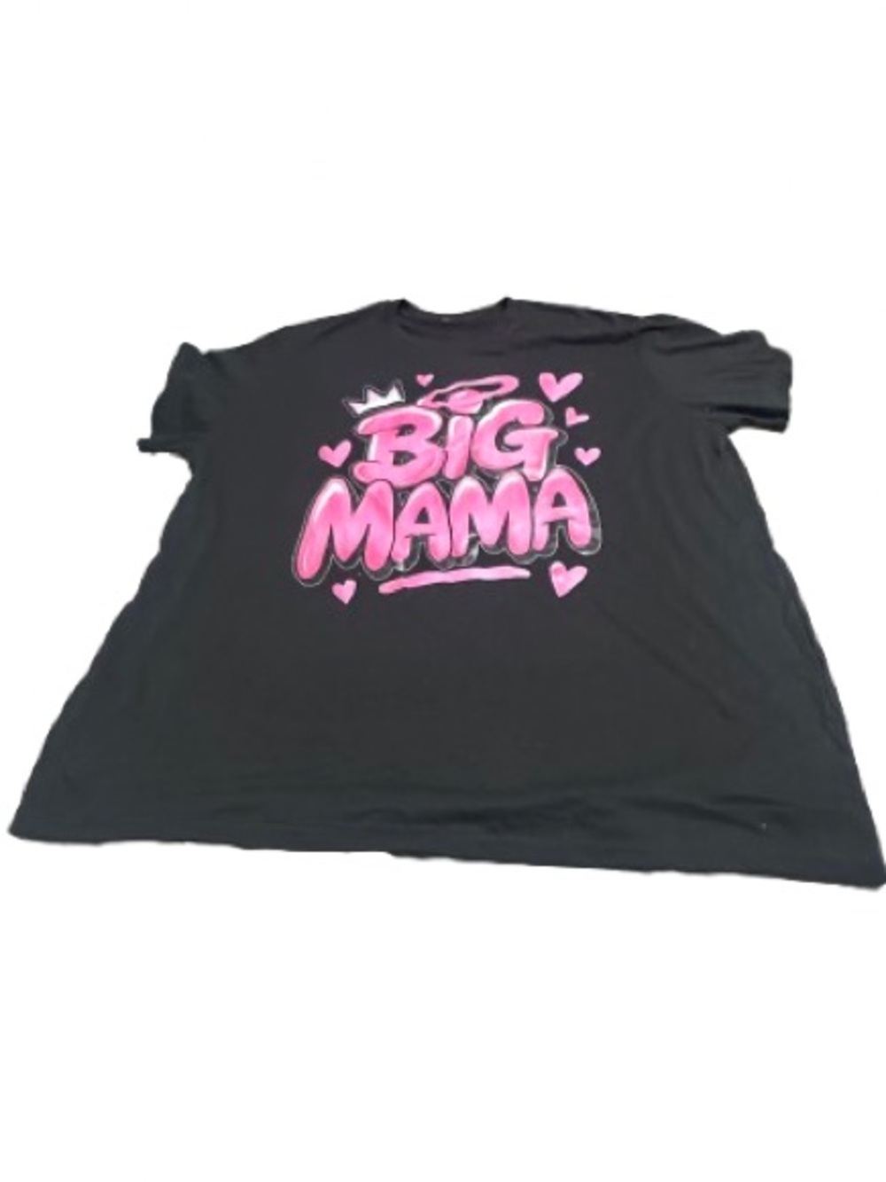 Black "Big Mama" Graphic Tee with Pink Print